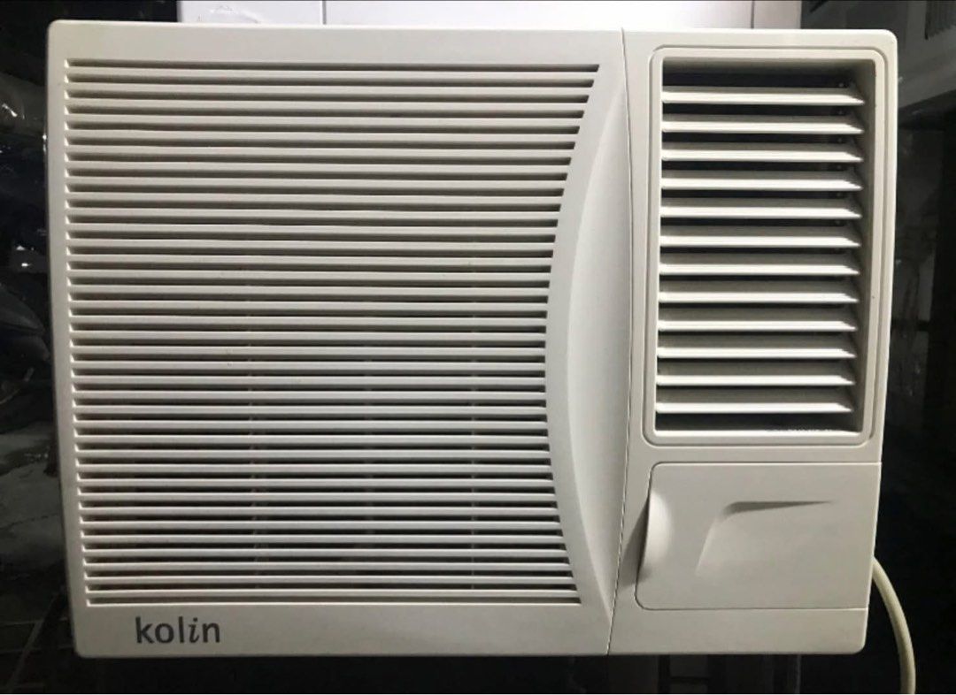 1HP Kolin Window Type Air Conditioner (Category: Air Conditioning and Heating) located in Manila. Submitted by almira_03 (Listing ID 1466438425, Image 2). Description: - Brand/Type: White Kolin window-type air conditioner - Controls: Dual rotary knobs for thermostat and fan (neatly hidden behind a side door) - Airflow: Front panel with adjustable horizontal louver vents - Condition: Clean exterior housing, working great - Working smoothly and coo