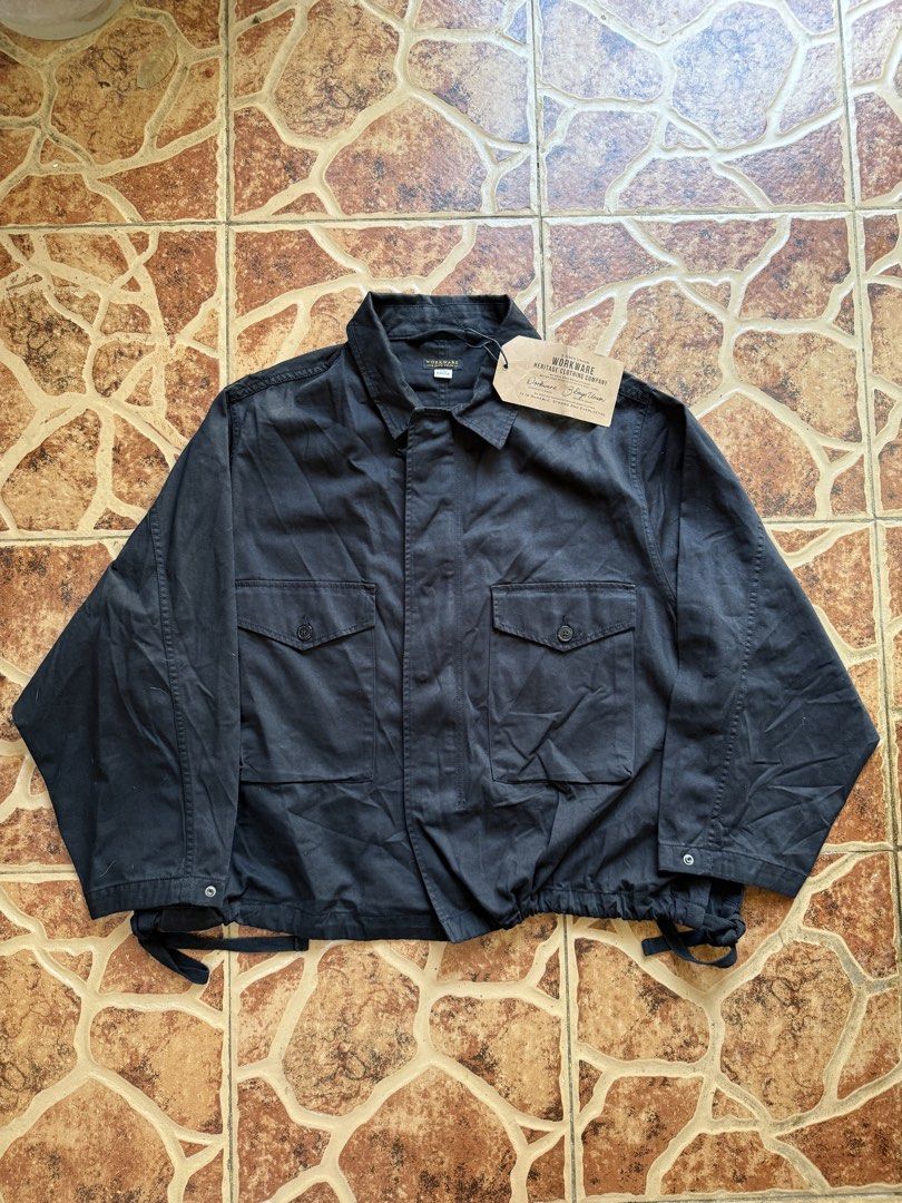 3 Days Union Workware Heritage Jacket Black “Authentic” (Category: Coats, Jackets and Outerwear) located in Cavite. Submitted by stolengoods116 (Listing ID 1466375512, Image 2). Description: - Brand: 3 Days Union (Original tag still attached) - Style: Heritage workwear jacket in solid black - Material: Heavy-duty cotton canvas - Closure: Zip front with snap button placket - Pockets: Dual chest flap pockets with button closure - Fit: Adjustable dr