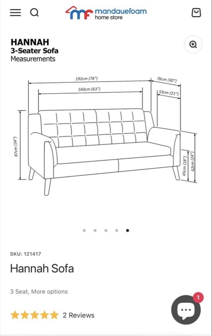 3 seater Sofa (Category: Sofas) located in Las Pinas. Submitted by stockholm05 (Listing ID 1466519766, Image 3). Description: Measurements can be check on the last photo.
