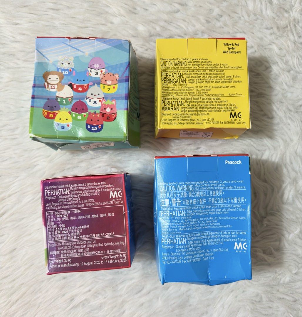 4pcs New Mcdo Happy Meal Toy (Category: Interactive Toys) located in Paranaque City. Submitted by dalle_closet (Listing ID 1466380247, Image 2). Description: new pa lahat take all only.