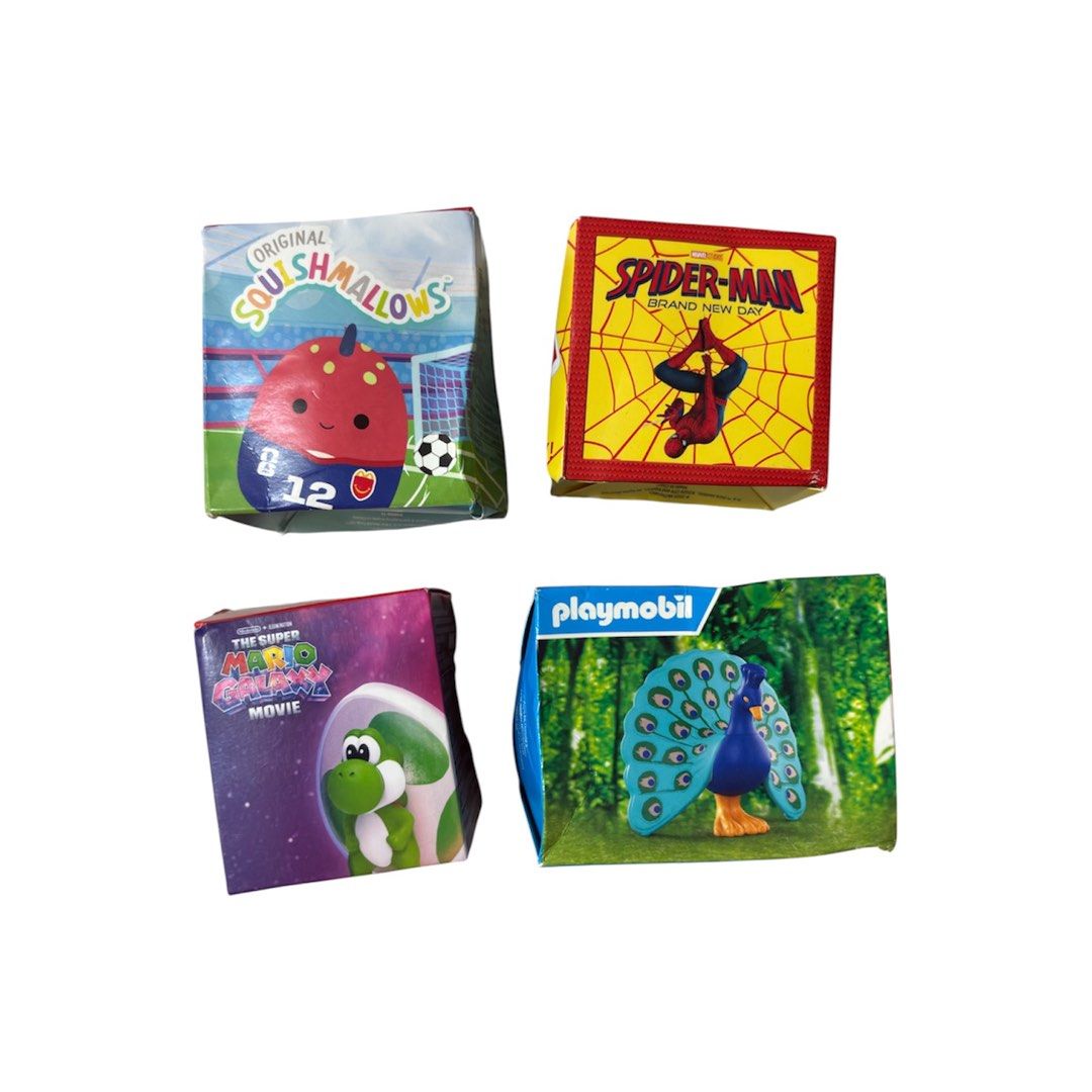 4pcs New Mcdo Happy Meal Toy (Category: Interactive Toys) located in Paranaque City. Submitted by dalle_closet (Listing ID 1466380247, Image 1). Description: new pa lahat take all only.