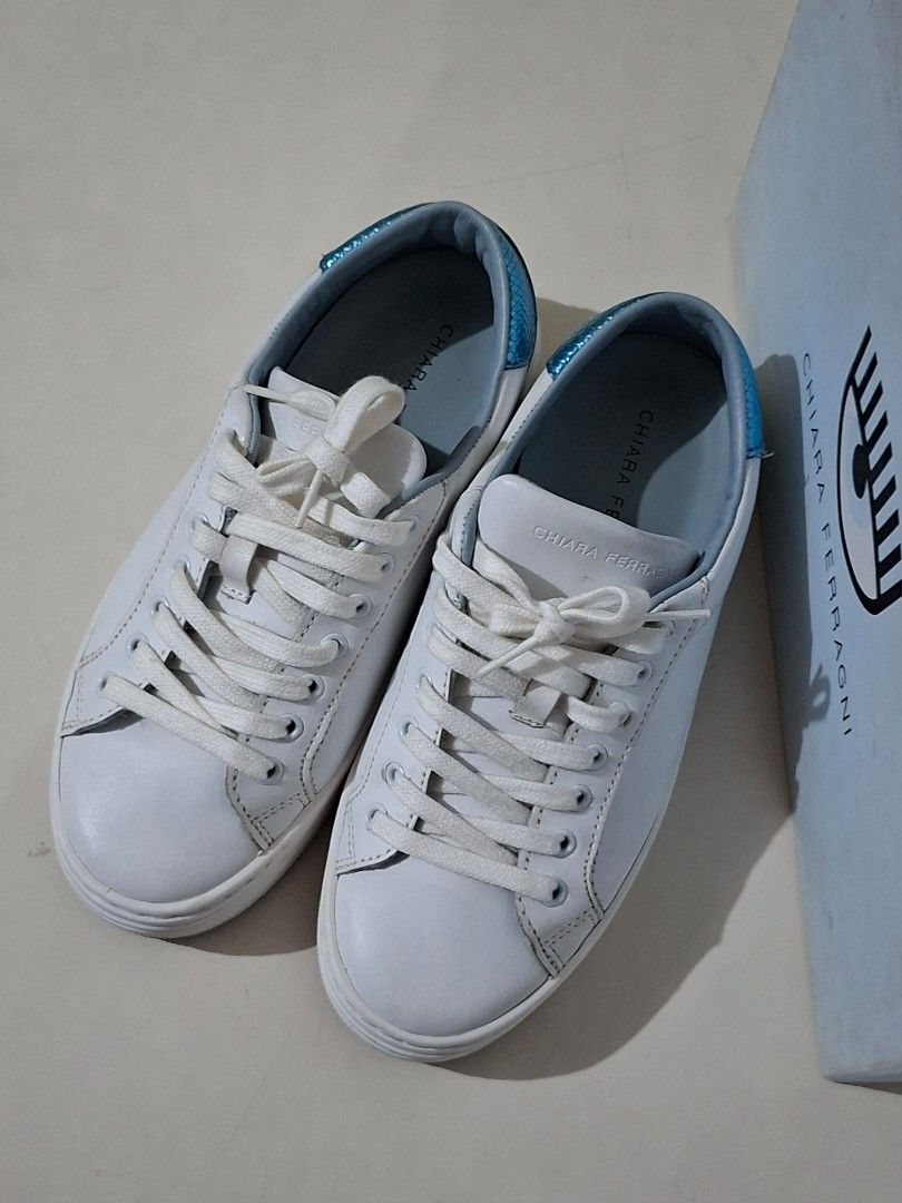 💙👟 Chiara Ferragni White & Light Blue Sneaker Flatform (Category: Sneakers) located in Taguig. Submitted by authprelovedonlineshop2 (Listing ID 1466437057, Image 2). Description: ### 💙👟 Chiara Ferragni White & Light Blue Sneaker Flatform ✨ **Stylish, chic, and comfortable!** - 👟 **Brand:** Chiara Ferragni - 🤍💙 **Color:** White & Light Blue - ✨ Trendy **sneaker flatform design** — gives you that **extra height! 😍** - 🥰 **Soft leather** fo