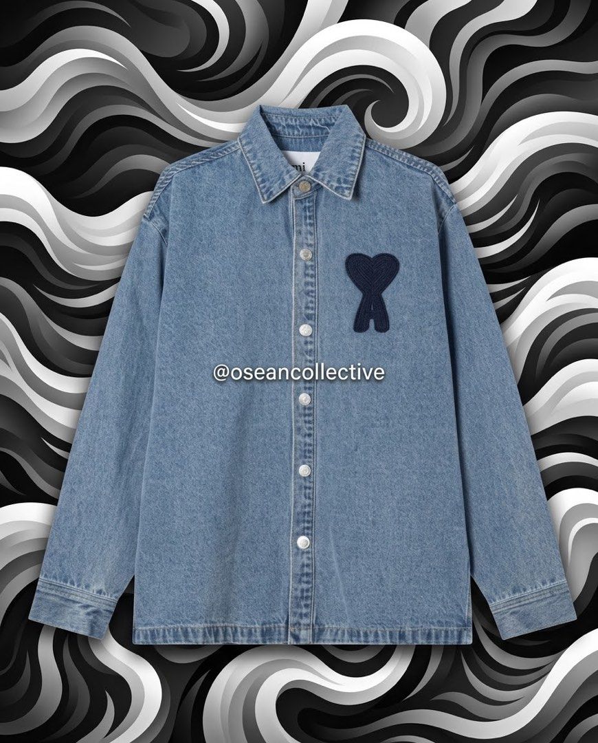 ✨ AMI Paris Denim Overshirt (Category: Shirts) located in Valenzuela. Submitted by oseancollective (Listing ID 1466520188, Image 1). Description: 🚚 Buy 2 — FREE Shipping Nationwide! • Brand New 📩 Message us for size, color, tags, and more details..