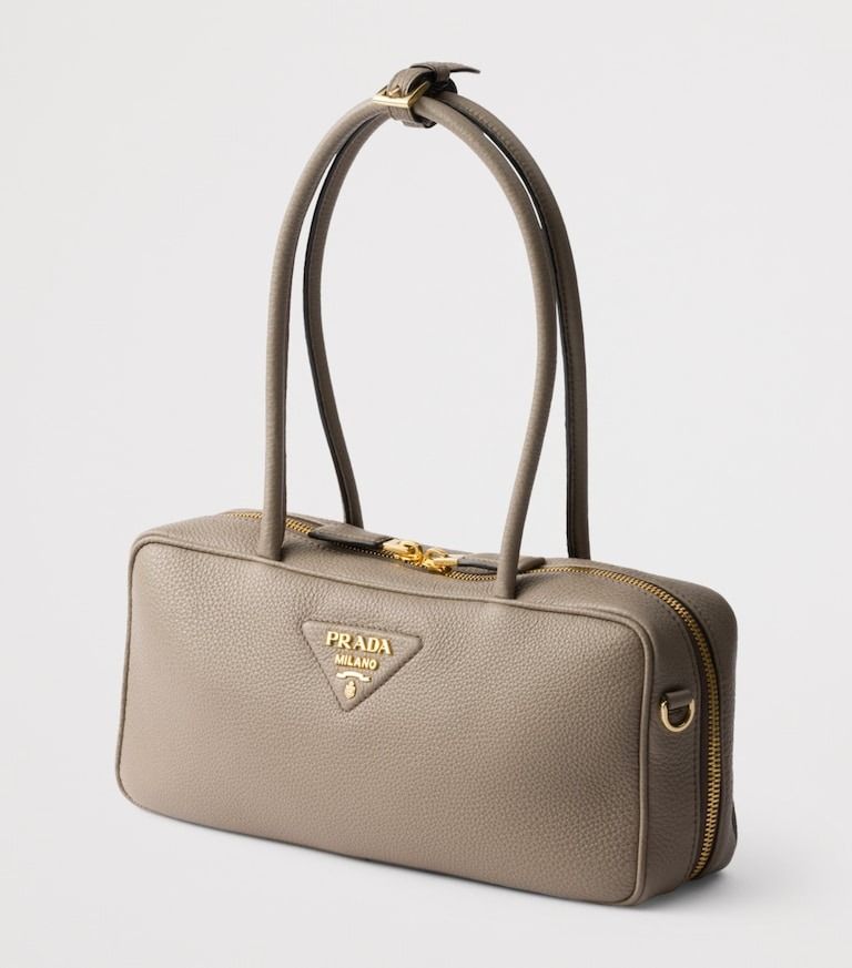 🖤 Prada Medium Leather Top-Handle Bag Grey (Category: Luxury Bags & Wallets) located in Caloocan City. Submitted by mohsin2 (Listing ID 1466374371, Image 1). Description: Prada medium leather top-handle bag 17,980p plus sf Like new/ Brandnew Nappa leather lining 2-way zip Twin top handles Gold-tone hardware Interior zipped pocket Removable strap buckle H13cm x W28cm x D8cm approx. Made in Italy Presented with a Prada dust bag and box leather han