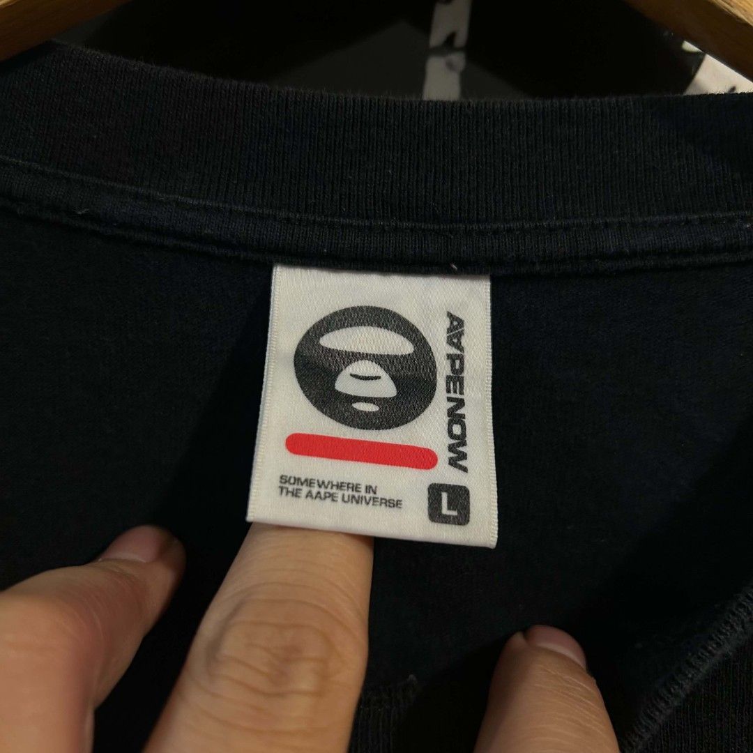 Aape Longsleeve Logo Arm Script (Category: Coats, Jackets and Outerwear) located in Quezon City. Submitted by streetwearandluxph (Listing ID 1466562155, Image 3). Description: Aape Longsleeve Logo Arm Script.