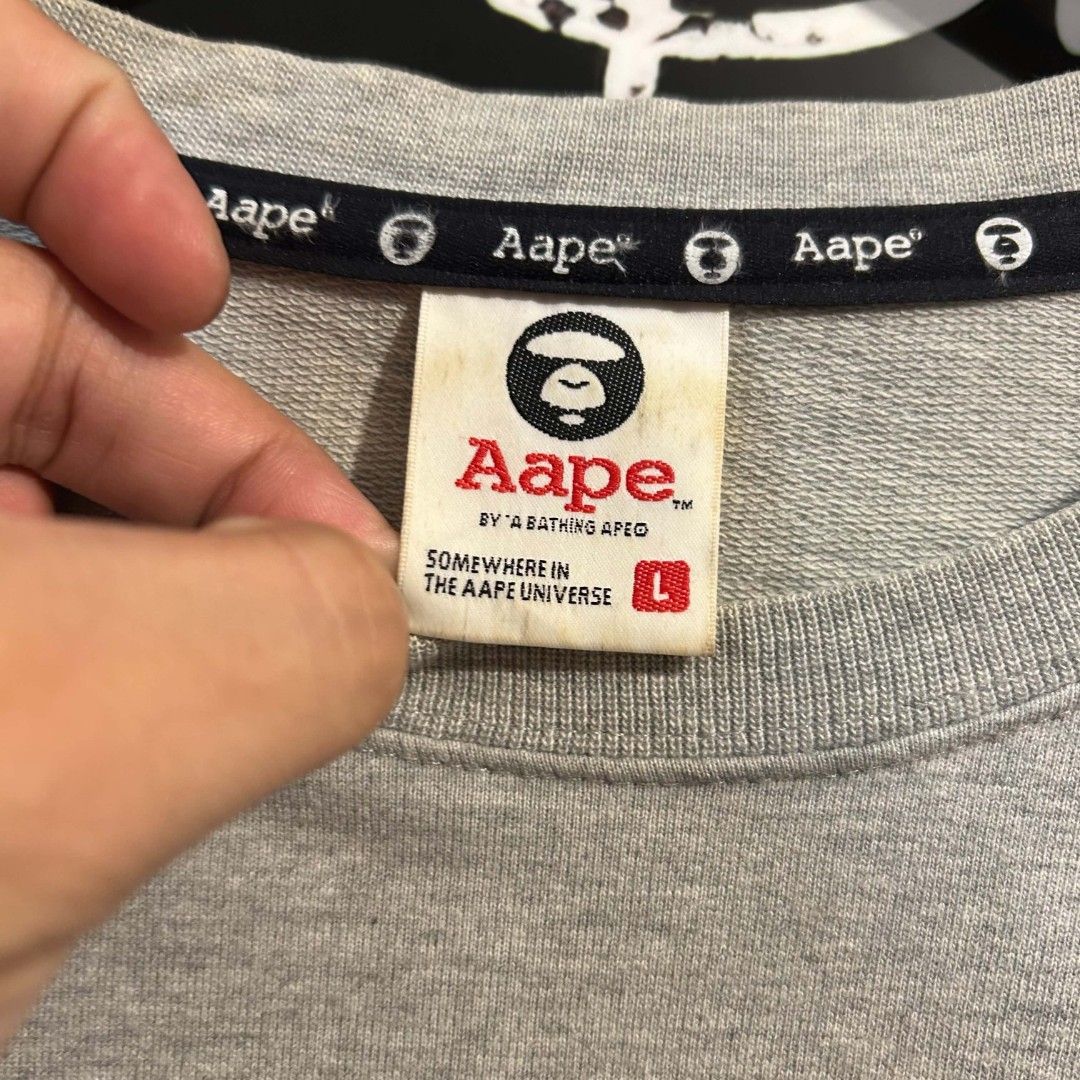 Aape Now Union Crewneck Sweatshirt (Category: Coats, Jackets and Outerwear) located in Quezon City. Submitted by streetwearandluxph (Listing ID 1466562250, Image 3). Description: Aape Now Union Crewneck Sweatshirt.