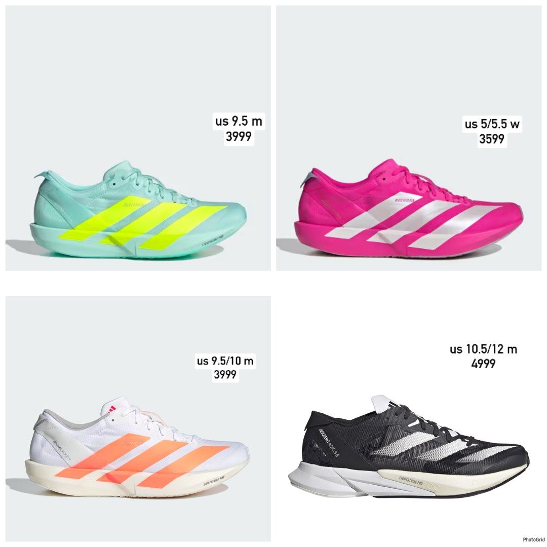 Adidas Adizero Adios 8,9 (Category: Sneakers) located in Caloocan City. Submitted by clicknshop2nd (Listing ID 1466445619, Image 1). Description: Adidas Adizero Adios 8, 9 SRP 7500 ❌ Sale Price 3599 - 4999 ✅ See Photos For Details Guaranteed 💯% Authentic/Original Onhand Ready To Ship Moneyback Guarantee If Proven Fake Ship Via JRS/J&T/Lalamove DM Us For Inquiries ❌ No Reservation | No Swap ❌ NO COD | NO COP ❌ No Return No Exchange Policy ❌ No Ru