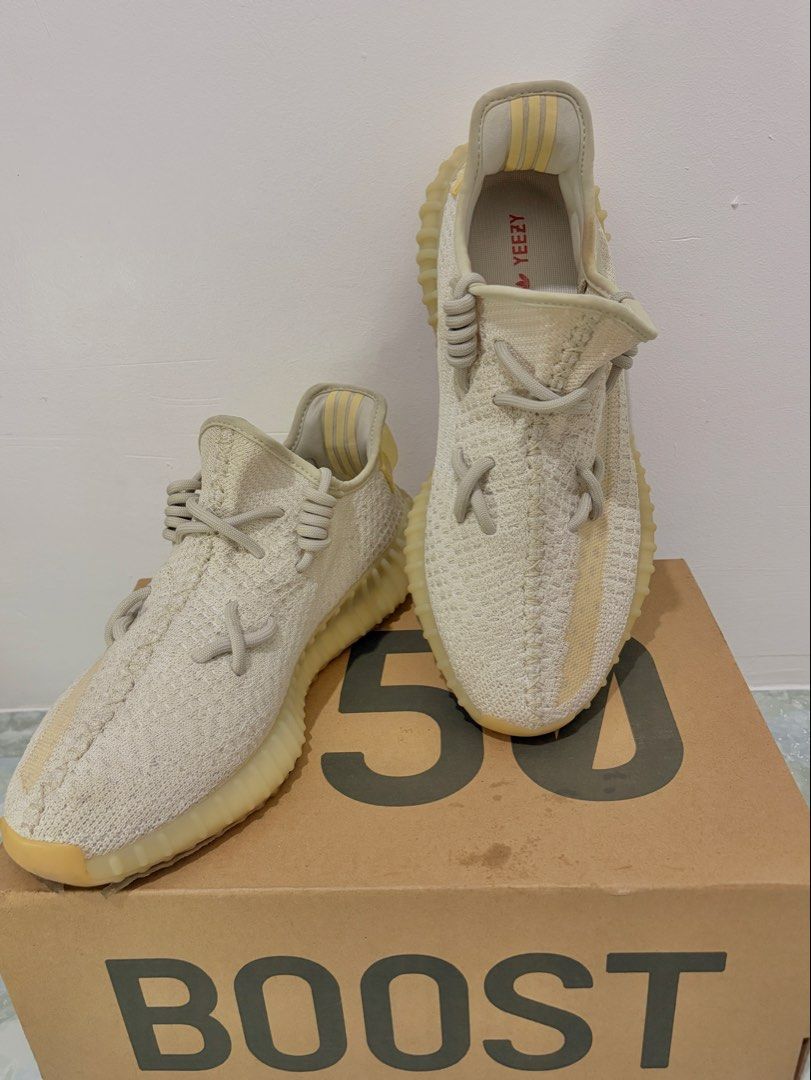 Adidas Yeezy Boost 350 V2 “Light” (Category: Sneakers) located in Mandaue City. Submitted by mochi_emm (Listing ID 1466468924, Image 1). Description: Size: US 10.5 • Color-changing upper - changes color when exposed to sunlight • With sole protector • Well taken care of • Good condition Selling Price: ₱14,000 Bought for ₱18,000.