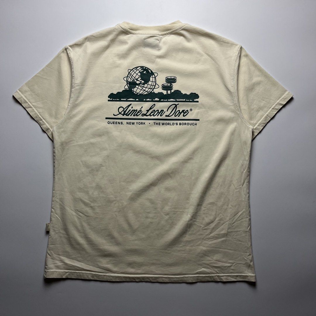 Aimé Leon Dore Unisphere T-Shirt (Category: Tshirts & Polo Shirts ) located in Manila. Submitted by streetsavvy (Listing ID 1466446360, Image 1). Description: Aimé Leon Dore Unisphere T-Shirt Size: Medium Width: 22” Length: 28” Shoulder: 19” Sleeve Length: 7.5” Hem: 22.5” Measured in Inches Condition: Excellent condition Flaw: missing washtag.