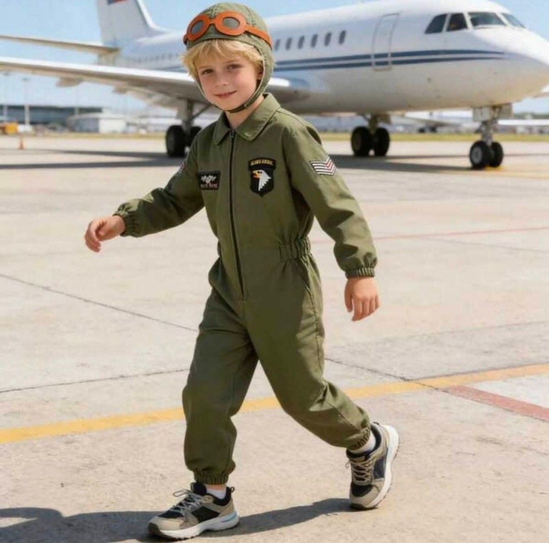 Air Force Pilot Costume For Kids (Category: Babies & Kids Fashion) located in Manila. Submitted by viashop02 (Listing ID 1466355992, Image 2). Description: Air Force Pilot Costume For Kids ✅Included: Jumsuit,Hat And Sunglasses ✅Price: ₱880 ✅Size: (3-5yrs)(5-7yrs)(7-9yrs) 🚀 Actual photo is posted 🚀 Made in Bangkok 🚀 Good quality ✅Cash on delivery via lalamove ✅ Pm for more information.