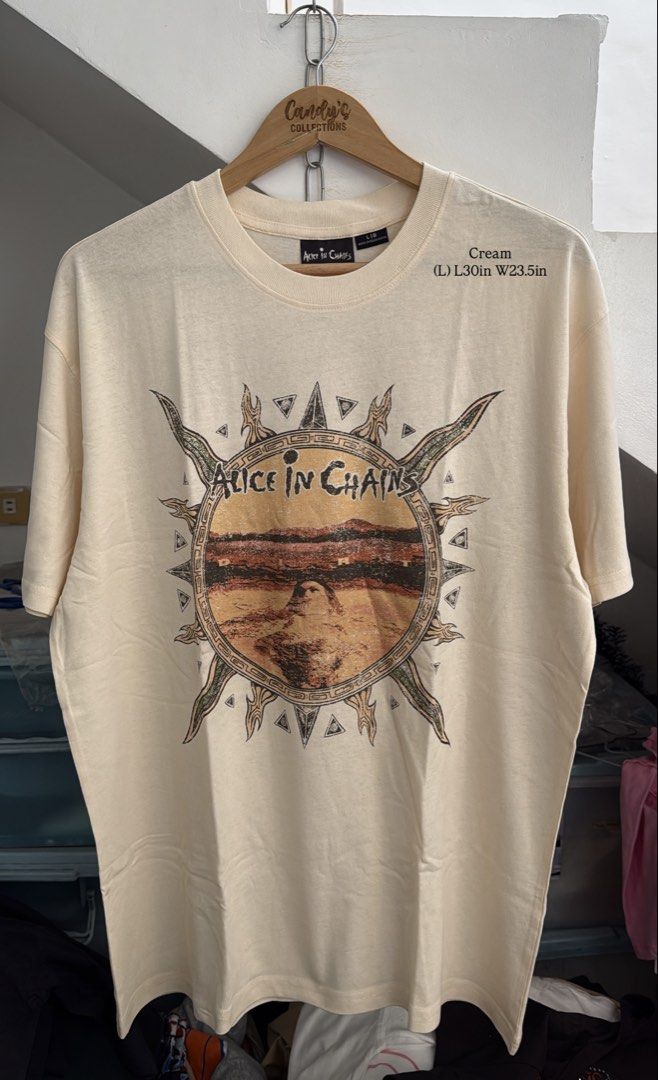 ALICE IN CHAINS Full (Category: Tshirts & Polo Shirts ) located in Cavite. Submitted by handpickedshirts (Listing ID 1466385484, Image 1). Description: New Large on tag Approx L29.5in W23.5in laid flat Actual photos.