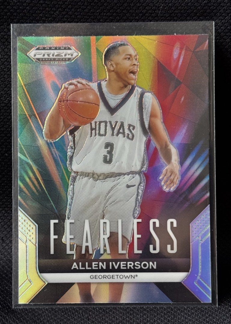 Allen Iverson Fearless Insert Silver 17 (Category: Raw Singles) located in Pila. Submitted by shift2. (Listing ID 1466394912, Image 1). Description: Cards are mint to nrmint Manage expectation for raw card bawal sa maselan Card with issue will be declared No refund once shipped Prices are subject to change based on recent ebay sale.
