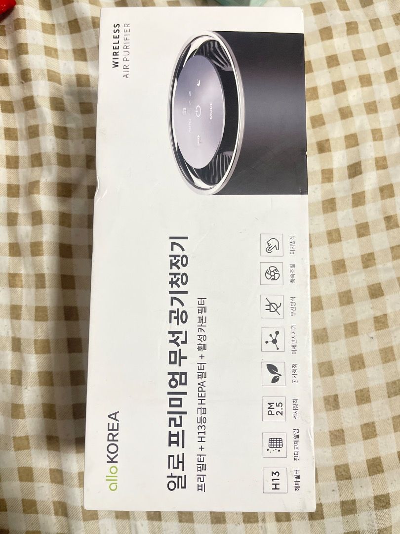 AlloKorea Wireless Air Purifier (Category: Air Purifiers & Dehumidifiers) located in Manila. Submitted by butterfly623 (Listing ID 1466448069, Image 2). Description: Brand new.