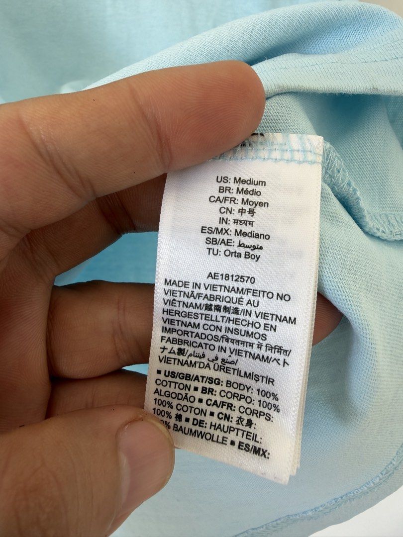 Amazon shirt plain light blue (Category: Tshirts & Polo Shirts ) located in Quezon City. Submitted by satisfied_buyer (Listing ID 1466510002, Image 3). Description: Amazon shirt Light blue Shoulders:41m Chest:45m Length: 69m.