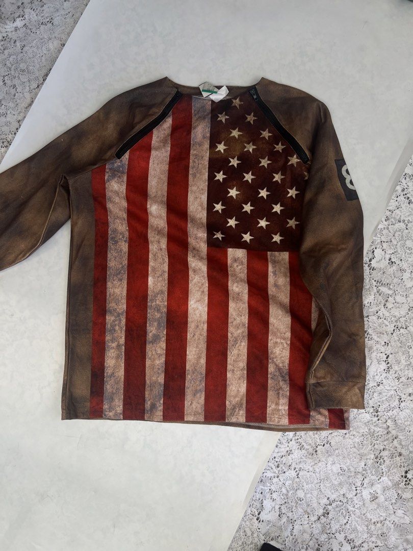 American Flag Distressed Long Sleeve Pullover Sweatshirt (Category: Longsleeves) located in Manila. Submitted by thriftwawi (Listing ID 1466531468, Image 1). Description: .