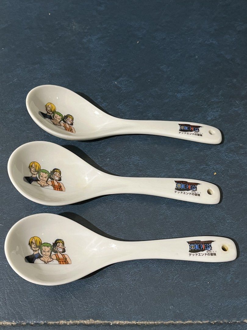 Anime One Piece ceramic spoon (Category: Character Goods) located in Lucena. Submitted by aisanolshop (Listing ID 1466503908, Image 1). Description: 3pcs available Sold per pc.