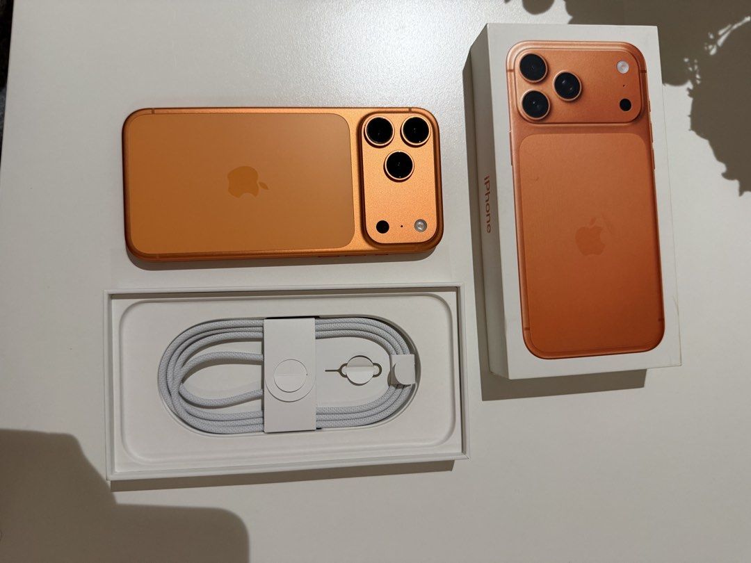 Apple iPhone Pro Max 17 512 GB (Category: iPhone 17 Series) located in Quezon City. Submitted by antonbel13 (Listing ID 1466471741, Image 3). Description: Selling my iPhone Pro Max 17 512 GB Factory Unlocked. No dents or scratches. Includes Original box, USB-C charging cable, and SIM ejector tool. Only tempered glass is chipped. RFS: upgraded to 18 Pro Max .