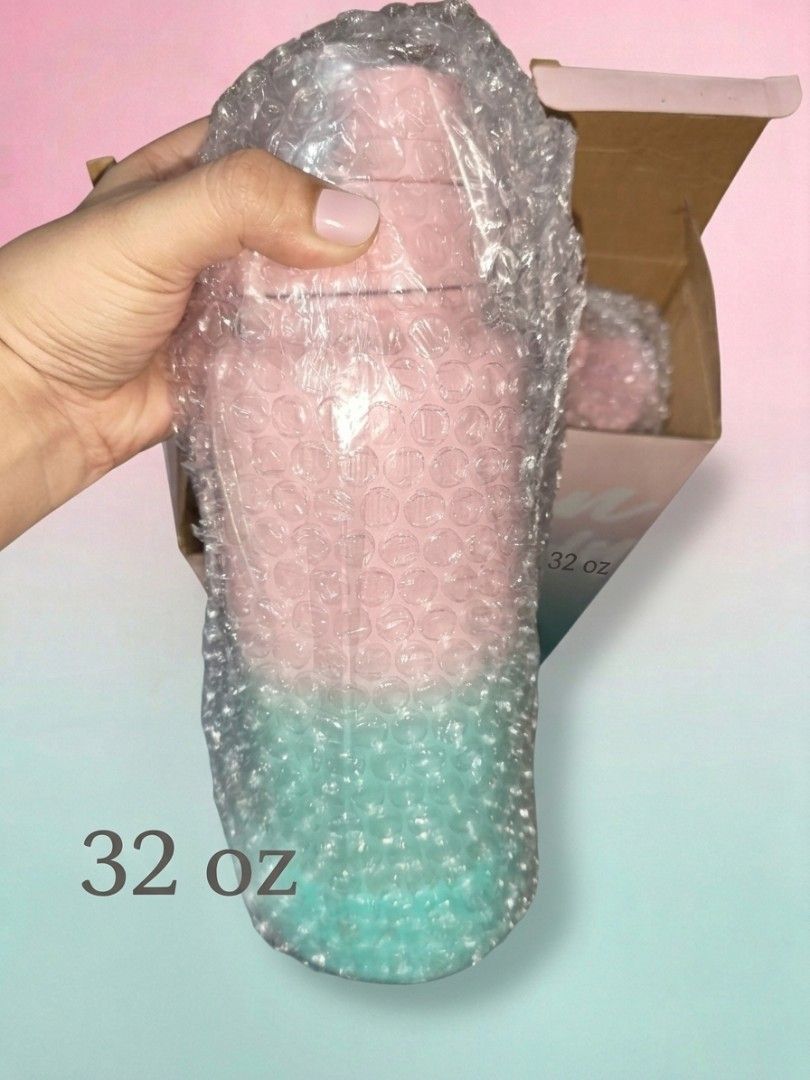 AquaFlask Cotton Candy 32oz (Category: Water Bottles & Tumblers) located in Caloocan City. Submitted by seishiyakinoku (Listing ID 1466337454, Image 3). Description: - Authentic AquaFlask in Cotton Candy gradient (Pink & Mint Green ombre) - Available sizes: 32oz and 40oz - Brand new, never unpacked - Comes with original packaging box - Wrapped securely in protective bubble wrap - Ready for shipping or meetup Stay hydrated in style with the dreamy