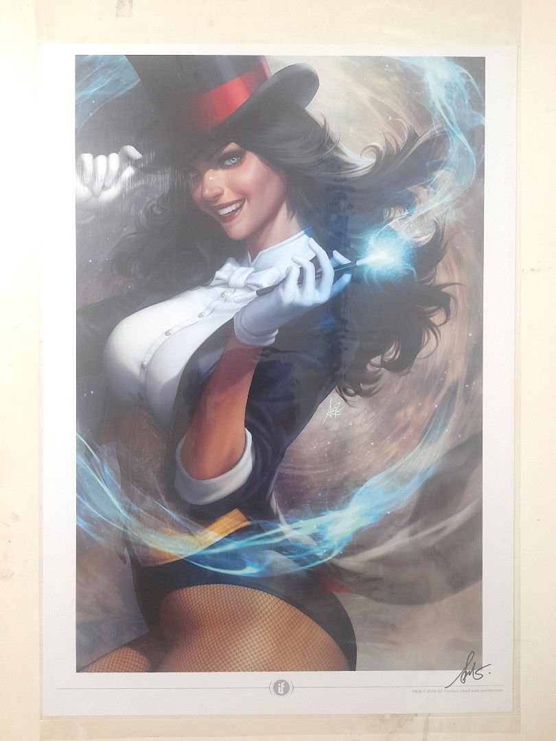 Artgerm Print DC Comics Zatanna (Category: Art & Prints) located in Mandaluyong City. Submitted by shadsilo (Listing ID 1466477412, Image 1). Description: - A3 size (297mm x 420mm, 29.7cm x 42.0cm, 11.7in x 16.5in) - Bought from SuperManila Comic Con 2024 - In good condition Can do meetups or shipping via Lalamove (shipping fee shouldered by buyer).