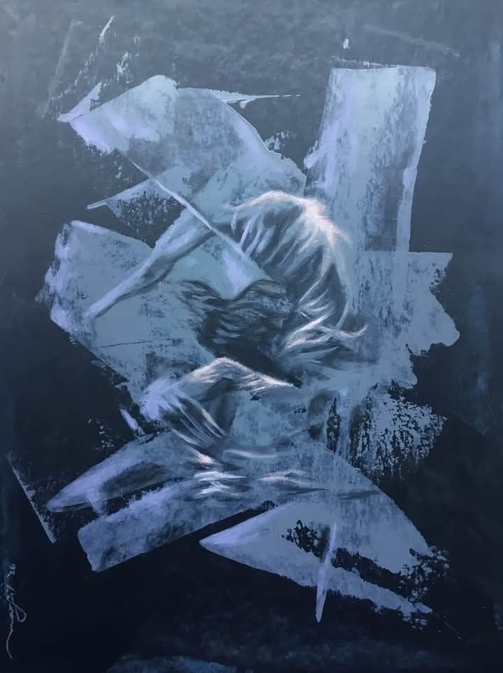 Artwork / Painting ( Unframed ) "Mindfarer " (Category: Art & Prints) located in Santa Rosa. Submitted by teph.l (Listing ID 1466390005, Image 1). Description: “Mindfarer” Unframed Painting Php 5,000 Medium: Acrylic latex on multipurpose board Size: approx 20 x 15 inches Ap Marfil 2026 MOP: GCASH Shipment: LBC/ Lalamove Shipping fee shouldered by the buyer.