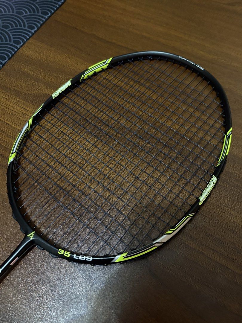 Ashaway Quantum Q1 Badminton Racket (Category: Other Sports Equipment and Supplies) located in Cabanatuan. Submitted by bendoy_jim (Listing ID 1466348256, Image 3). Description: Ashaway Quantum Q1 Badminton Racket ✅ Balance Head Heavy ✅ Max string tension is 35lbs ✅ FREE string installed 30lbs (Exbolt 68) ✅ Carbon Graphite materials ✅ 4U | 82 grams ✅ Good for beginners to intermediate ✅ Offensive and Attacking PRICE: P3,000 slightly negotiable Bo