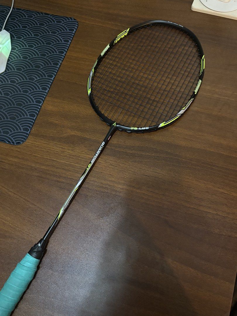 Ashaway Quantum Q1 Badminton Racket (Category: Other Sports Equipment and Supplies) located in Cabanatuan. Submitted by bendoy_jim (Listing ID 1466348256, Image 2). Description: Ashaway Quantum Q1 Badminton Racket ✅ Balance Head Heavy ✅ Max string tension is 35lbs ✅ FREE string installed 30lbs (Exbolt 68) ✅ Carbon Graphite materials ✅ 4U | 82 grams ✅ Good for beginners to intermediate ✅ Offensive and Attacking PRICE: P3,000 slightly negotiable Bo