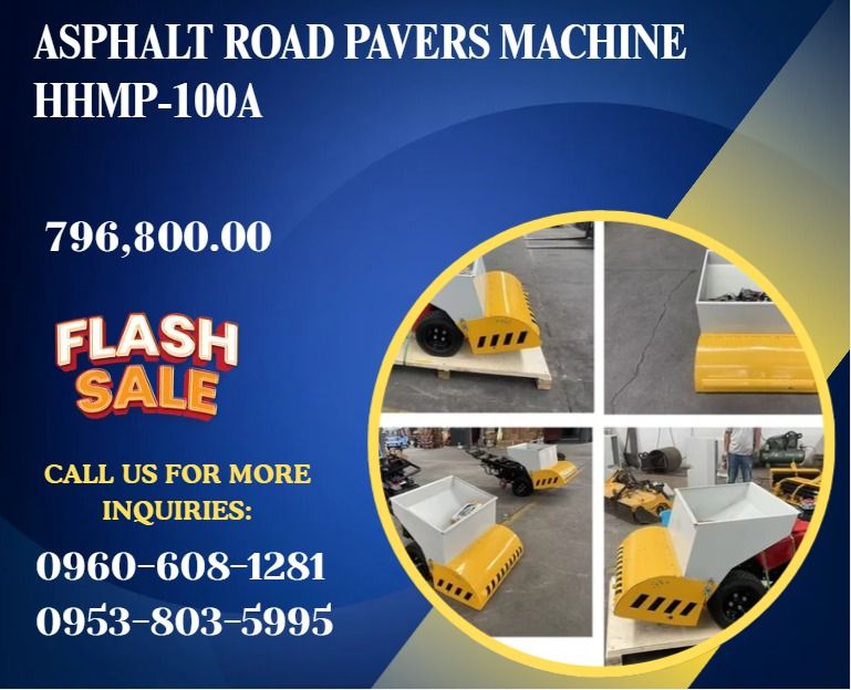 Asphalt Road Pavers MACHINE HHMP-100A (Category: Everything Else Others) located in Caloocan City. Submitted by cosmicstar_f9d177 (Listing ID 1466353515, Image 1). Description: ●With Honda™ GXV160 Gasoline engine ●With Danfoss™ Hydro-Gear integrated drive axle ●With Danfoss™ variable pump ●Size: 1690x1000x1150mm ●Load Capacity: 530kgs ●Self weight: 260kgs .