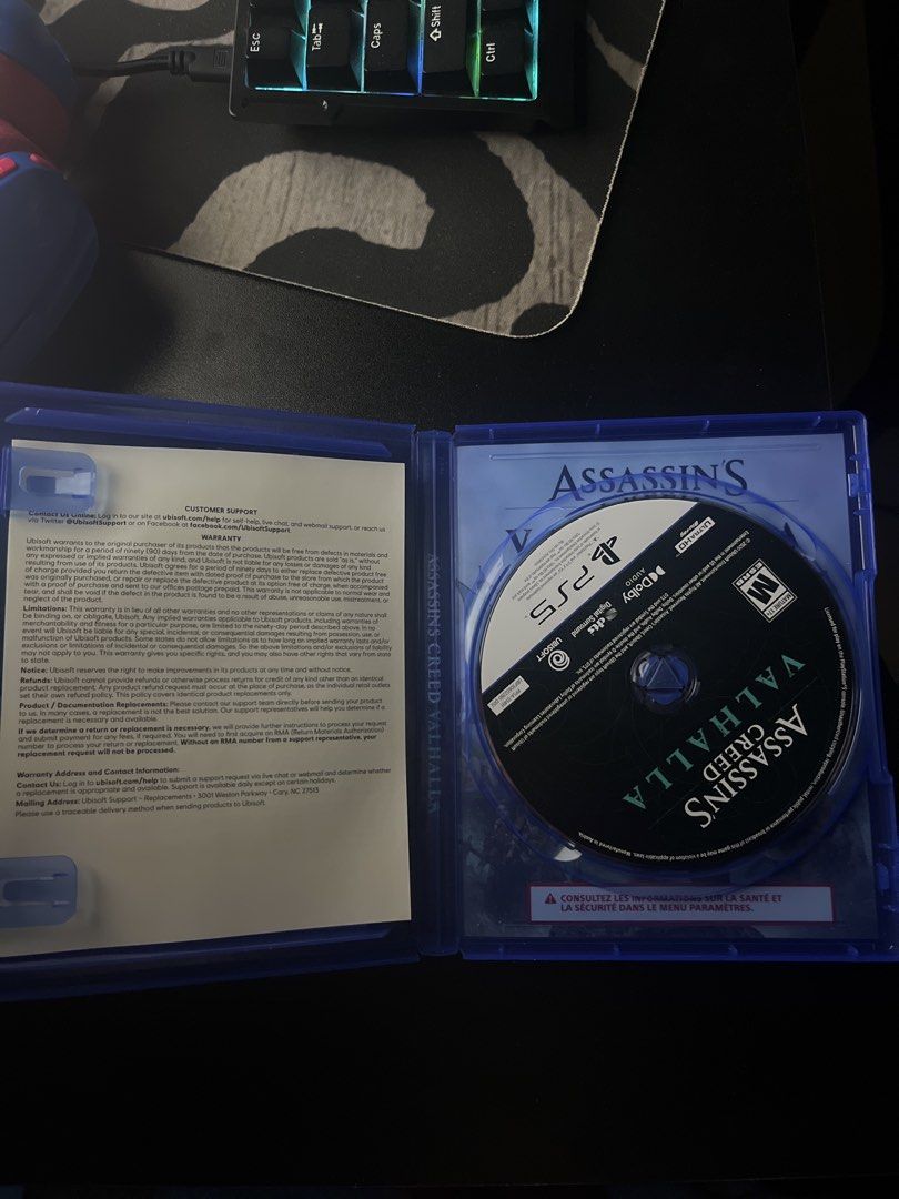 Assassin's Creed Valhalla PS5 (Category: PlayStation) located in Manila. Submitted by ceafredd (Listing ID 1466509874, Image 2). Description: Once lang nagamit nag try lang one mission - Platform: PlayStation 5 (PS5) - Condition: Disc is clean, fully tested, and working properly - Inclusions: Original blue case and insert paperwork - Genre: Epic open-world Viking RPG - Fulfillment: Pick-up and local delivery options available.