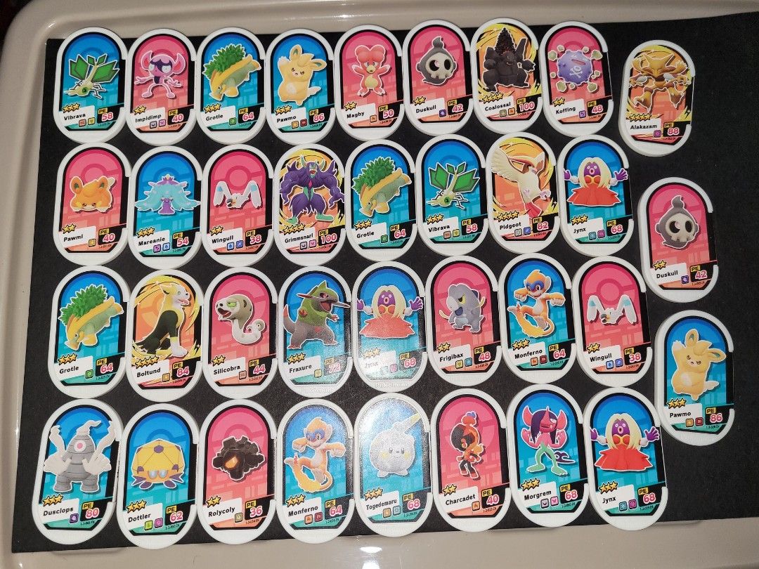 Pokemon Mezastar Common Assorted Tags (35 pieces - TAKE ALL) (Category: Stamps & Prints) located in Pasay City. Submitted by ht30-alex (Listing ID 1466364705, Image 1). Description: Random Mezastar Tags I picked up over the time I played. A mix of Version 1 to 3. Selling as a bundle for 500 pesos. Can meet up in any LRT 1 Station. Can also meet up at SM MOA, Cash&Carry, Robinsons Manila, SM San Lazaro, or SM Manila..