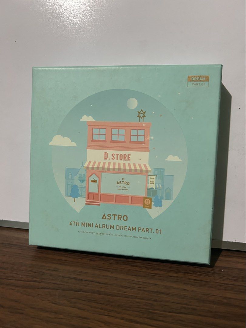 ASTRO 4th Mini Album - Dream Part.01 (2017) (Category: Other Audio Equipment) located in Quezon City. Submitted by jksrnae (Listing ID 1463470184, Image 2). Description: 🎵 ASTRO 4th Mini Album – Dream Part.01 Version: [Day] Includes: Album + CD + Photocards Condition: Used; has visible dirt/wear MOP: GCASH RFS: Decluttering 📸 Please check photos for condition before buying..