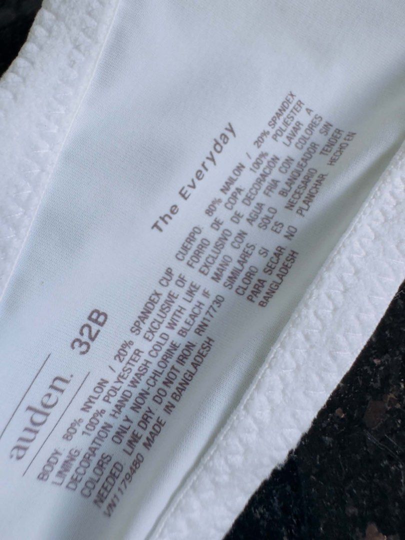 auden white underwirebra 32B (Category: Undergarments & Loungewear) located in San Jose. Submitted by 99ners (Listing ID 1466557977, Image 2). Description: .