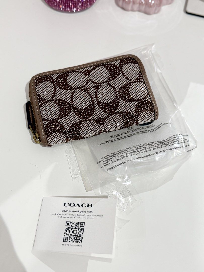 Authentic Coach Wallet in Brown Canvas w/ Stones (Category: Wallets & Card holders) located in Manila. Submitted by strawberrymelo (Listing ID 1466517231, Image 2). Description: .