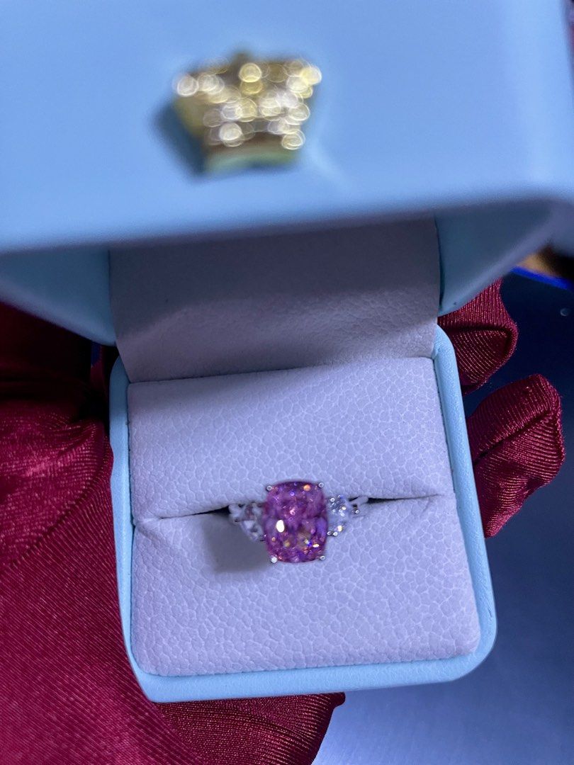 AUTHENTIC PINK EMERALD CUT MOISSANITE ADJUSTABLE RING (Category: Rings) located in Cavite. Submitted by AlwaysGiveBack (Listing ID 1466382192, Image 1). Description: AUTHENTIC PINK EMERALD CUT MOISSANITE ADJUSTABLE RING Facts about Moissanite 💎 Second hardest gemstone to Diamond 💎 More brilliant than diamond 💎 More fire & sparkle than any other gemstones Details: - Perfect gift - Fits all sizes, adjustable - With GRA certificate - FREE jewelry