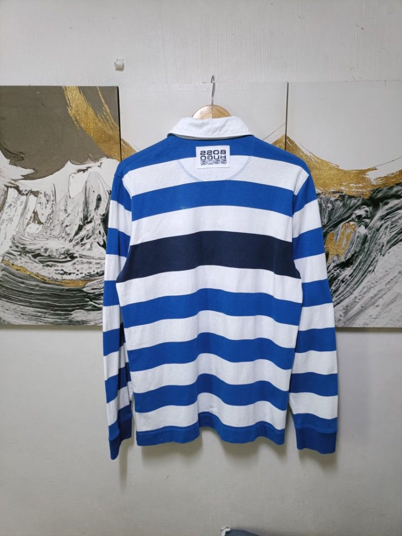 AUTHENTIC/ORIG HUGO BOSS Half-Zip (Category: Tshirts & Polo Shirts ) located in Magalang. Submitted by itskate_cc (Listing ID 1466472392, Image 2). Description: AUTHENTIC/ORIG HUGO BOSS Half-Zip Color: White/Royal Blue Waistline/Widht: 21 Lenght 29 Actual fittings is Large Excellent Condition Issue, see last pic Message if you have any other question about sizing. We do shipping nation wide I'm also A open for video call so that you can see the i