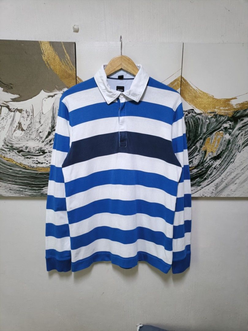 AUTHENTIC/ORIG HUGO BOSS Half-Zip (Category: Tshirts & Polo Shirts ) located in Magalang. Submitted by itskate_cc (Listing ID 1466472392, Image 1). Description: AUTHENTIC/ORIG HUGO BOSS Half-Zip Color: White/Royal Blue Waistline/Widht: 21 Lenght 29 Actual fittings is Large Excellent Condition Issue, see last pic Message if you have any other question about sizing. We do shipping nation wide I'm also A open for video call so that you can see the i