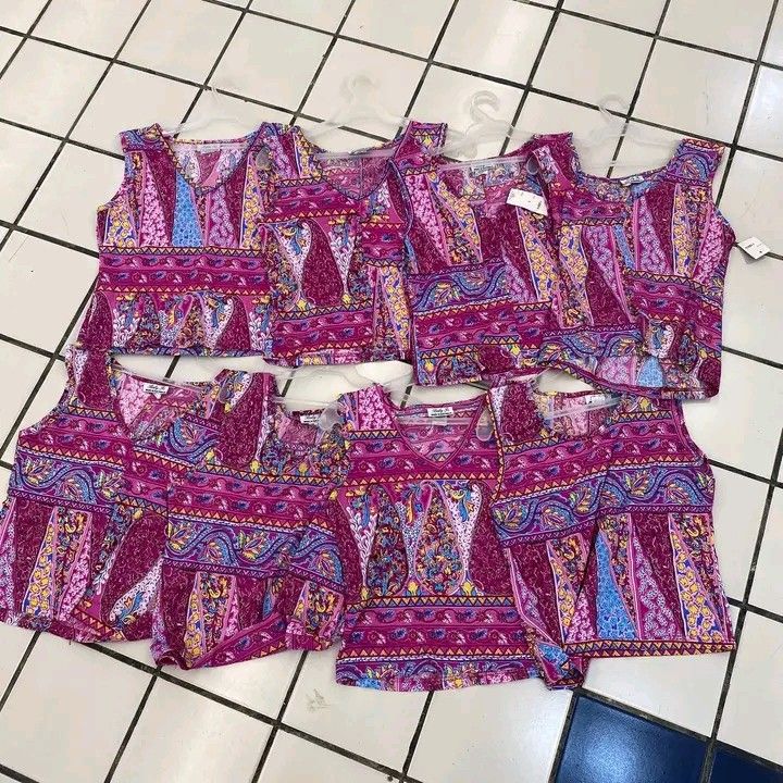 Baby fe deadstock 200 each (Category: Blouses) located in Bacolod City. Submitted by cadizthrifter (Listing ID 1466498880, Image 1). Description: baby fe colorful blouse brandnew dead stock for take all 200 each.