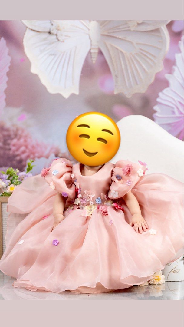 Baby Pink Gown (Category: Babies & Kids Fashion) located in Mandaue City. Submitted by dcollectives_ (Listing ID 1466349459, Image 1). Description: Used only once for an hour during photoshoot Very nice in actual.