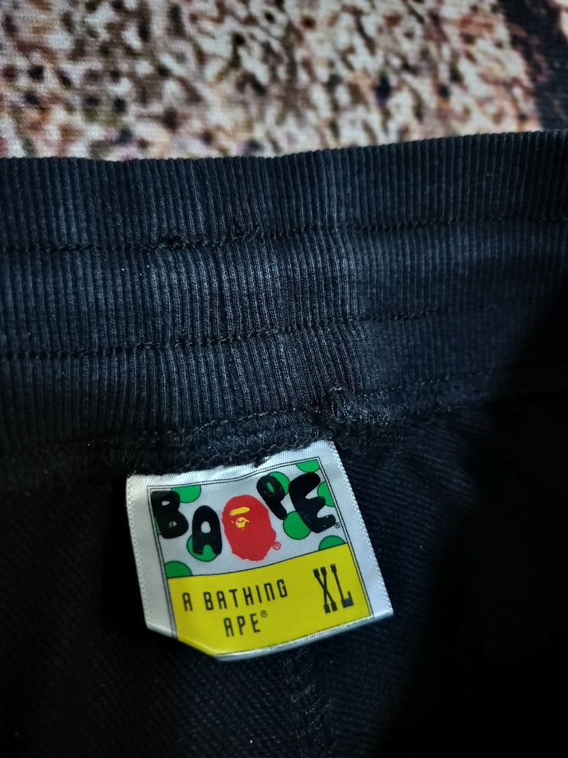 Bape by A Bathing Ape Jogger Pants (Category: Joggers) located in Taguig. Submitted by thriftybounce (Listing ID 1466417522, Image 3). Description: Waist : 29-32 Stretch Length : 37 Color Rate : 9.5/10 Issue : None.