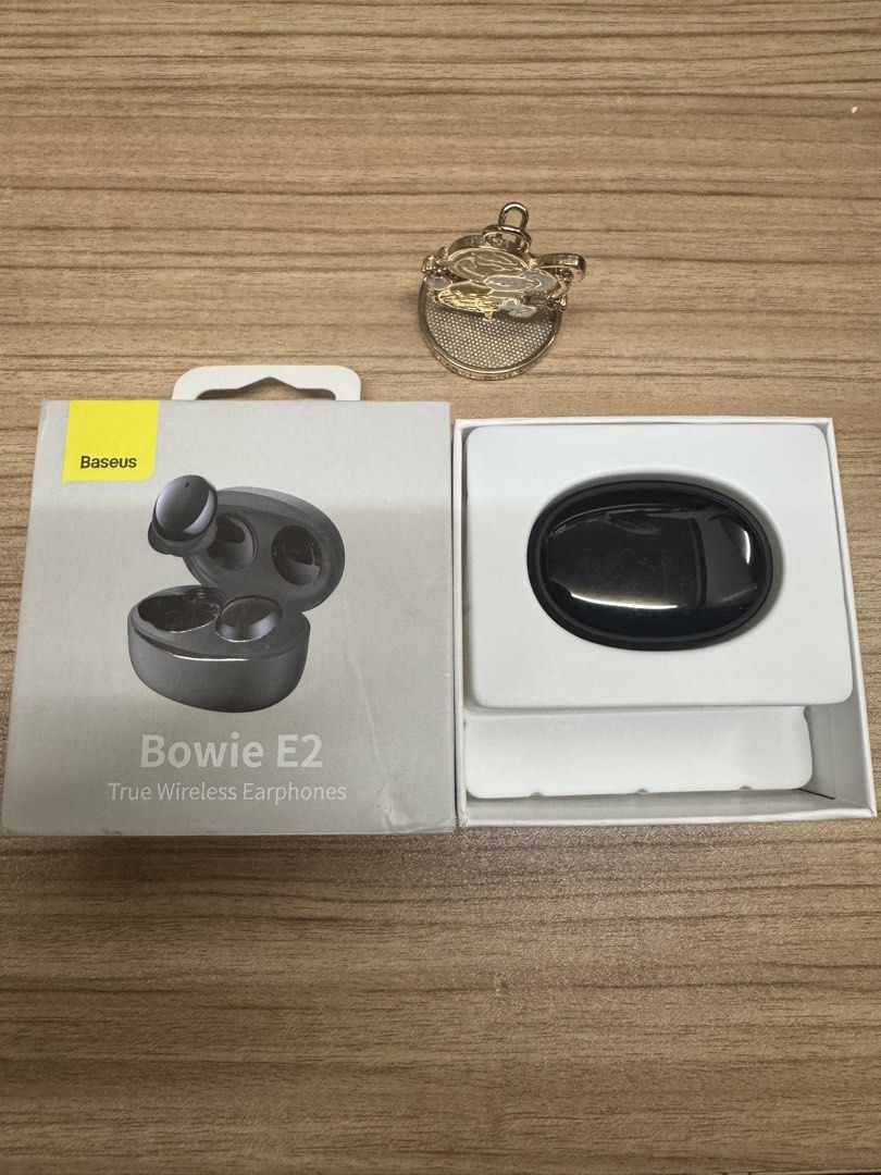 Baseus Bowie E2 True Wireless Earphones (Category: Earphones) located in Manila. Submitted by xenasales (Listing ID 1466430825, Image 1). Description: - Product: Baseus Bowie E2 Wireless Earbuds - Color: Black - Condition/Packaging: Original box included with tidy packaging and molded insert - Features: Compact charging case for easy portability - Best for: Daily commuting, workouts, and casual listening - Availability: Limited stock, grab them b