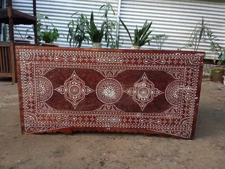 Baul beautiful narra (Category: Other Home Furniture) located in Manila. Submitted by carmelites36250 (Listing ID 1466439862, Image 2). Description: Old Maranao Baul Made of narra wood with bone inlay Size: L34 W17 H17inch. Stripped & varnished Issue: missing inlay replaced with polytuff Price : 20,000✅ Pm me only ☎☎☎☎ #forsale.