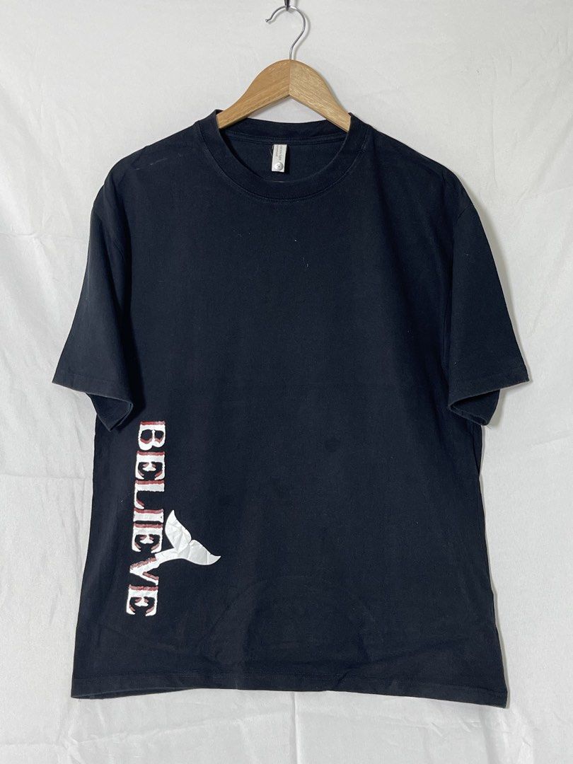 Believe Deceive Promise Graphic Statement Shirt (Category: Tshirts & Polo Shirts ) located in Imus. Submitted by mochi.rella (Listing ID 1466459545, Image 1). Description: Black Believe Deceive Promise Good Condition | White Spots XL on tag | Fit M W 21 | L 27 .