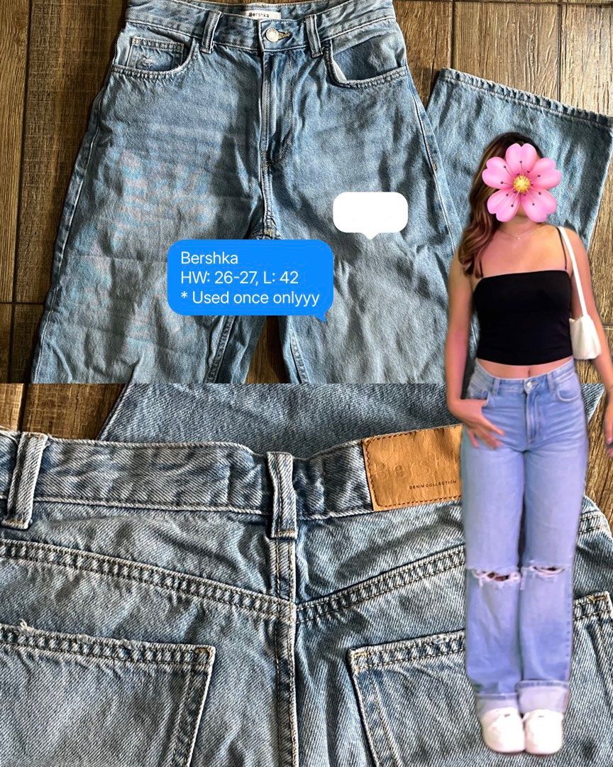 Bershka Tattered Pants (Category: Jeans) located in Mandaluyong City. Submitted by yanna_02501 (Listing ID 1461452004, Image 1). Description: .