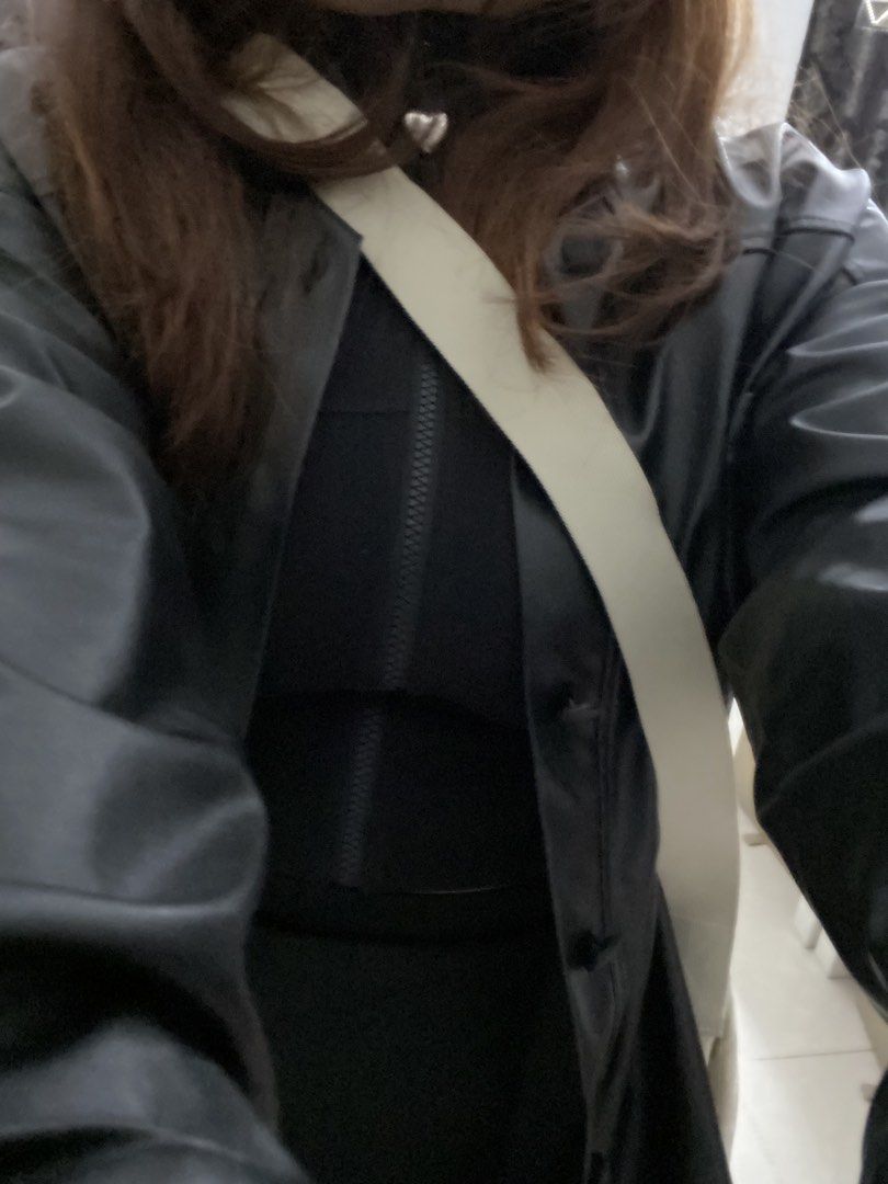 Black Leather Jacket (Category: Coats, Jackets and Outerwear) located in General Trias. Submitted by misousoup (Listing ID 1466466702, Image 1). Description: - Worn Twice - RFS: Decluttering.
