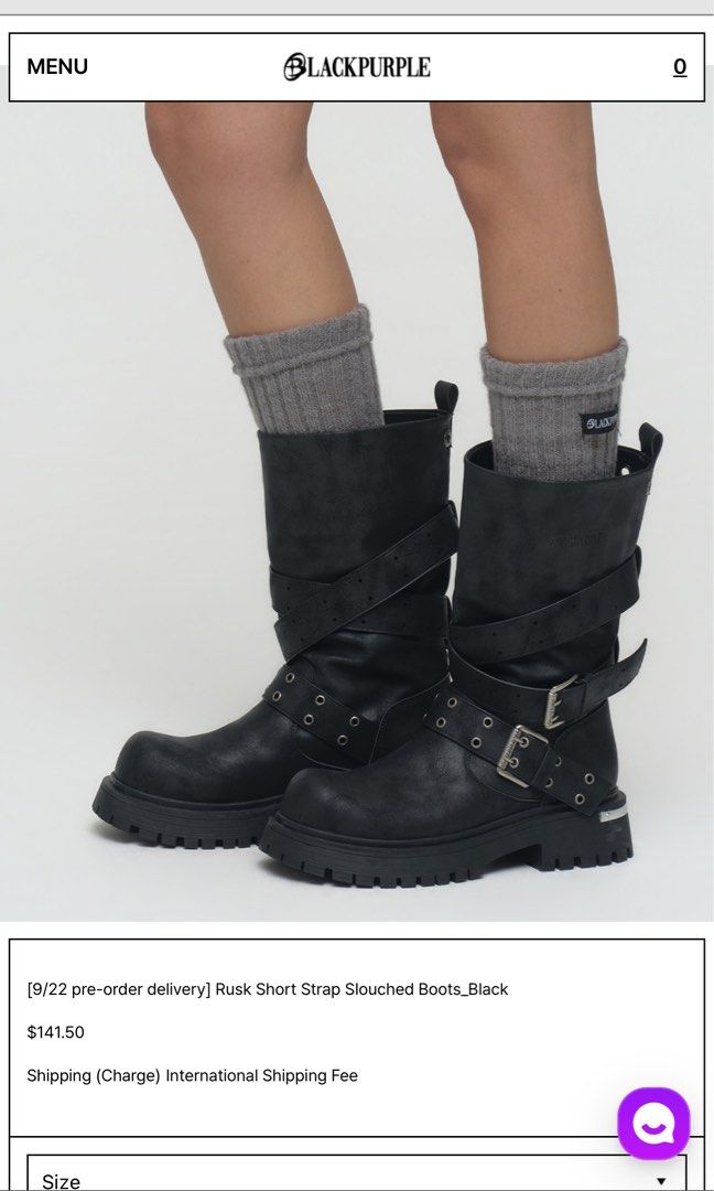 Blackpurple Brand Slouched Boots (Category: Boots) located in Manila. Submitted by ley_ahne (Listing ID 1466430741, Image 1). Description: From a korean brand originally for 16k php (shipping included) 240mm Foot length: 28cm Width: 11cm Ankle height: 11cm Heel height: 5cm Total boot height: 30.7cm RFS: wrong size😞 Price nego for sure buyers. Dm for more inquiries .