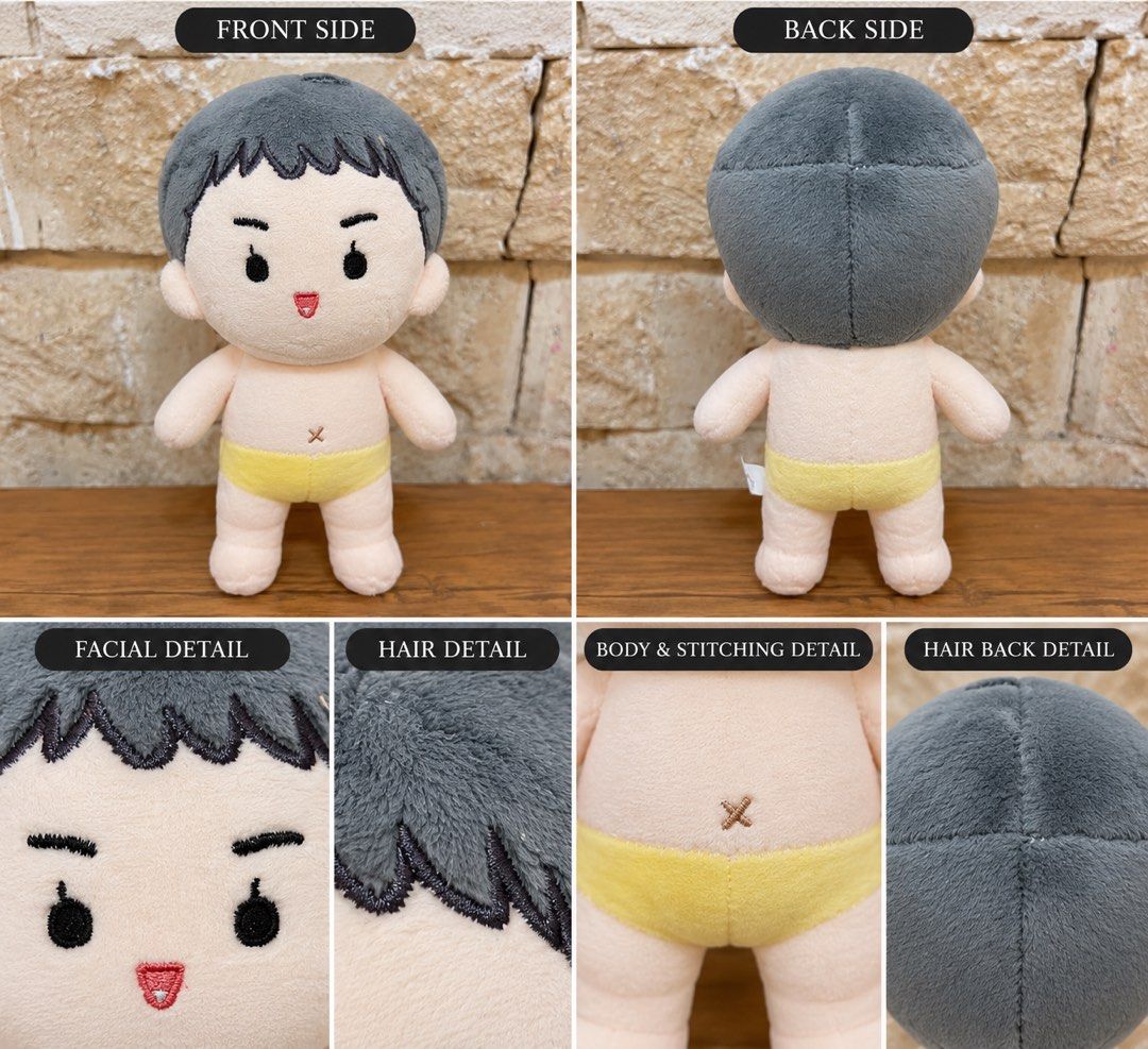 blank-slate K-pop style plush doll 7” (Category: Plushies & Soft Toys) located in San Fernando. Submitted by japansurpluselyu (Listing ID 1466362954, Image 1). Description: .