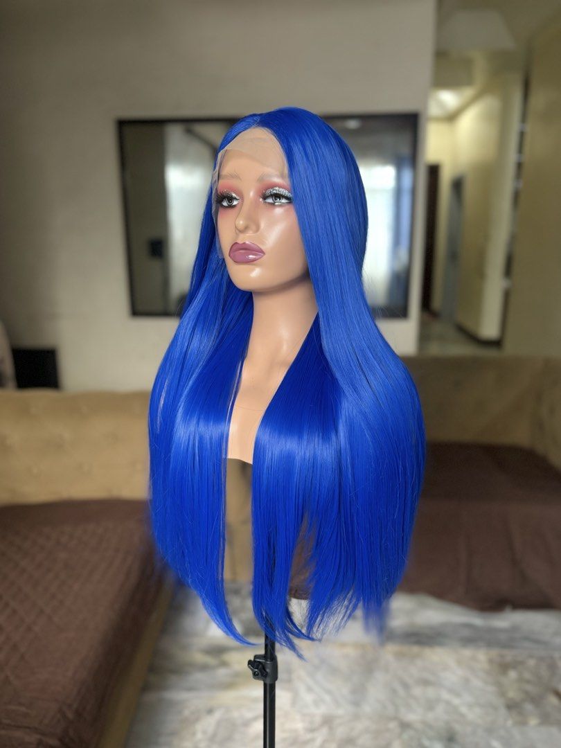 Blue Lace Front Wig (Brand New!) (Category: Hair Accessories) located in Manila. Submitted by stellarwigs (Listing ID 1466349307, Image 3). Description: Blue Lace Front Wig For Sale! Price: ₱1500 only! (brand new) ✅FREE PARTING (13x4) (30 Inches) ✅Can be curled or straightened and washed. ✅Futura Fiber Close to human hair. ✅Thick High Quality Hair. ✅What you see is what you get. ✅On Hand! Shipping available nationwide. ✅Same day delivery around m