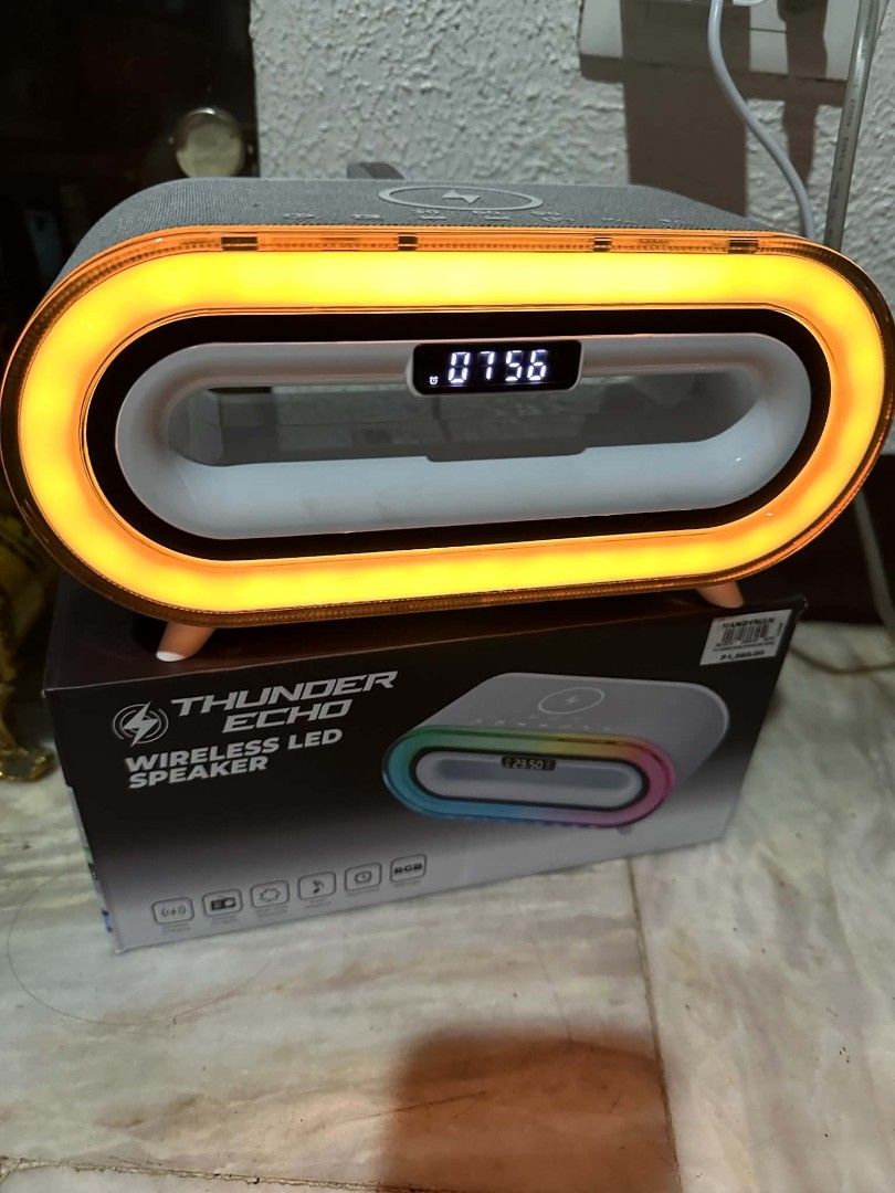 Bluetooth Speaker LED (Category: Soundbars, Speakers & Amplifiers) located in Manila. Submitted by lovelystuff_mc (Listing ID 1466422842, Image 1). Description: Thunder Echo Wireless LED Speaker Condition: Brand new, unopened packaging Location sampaloc manila.