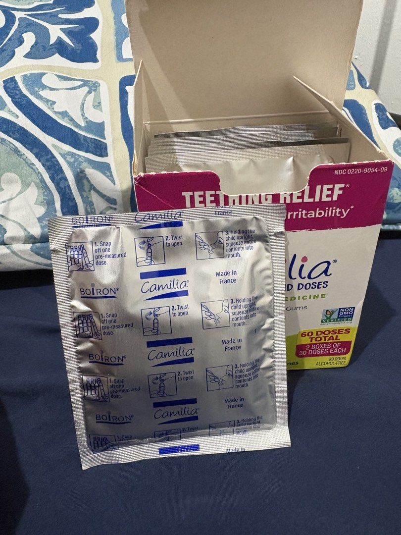 Boiron Camilia Drops | Babies Teething Relief (Category: Medical Supplies & Tools) located in Valencia. Submitted by mommy_pril (Listing ID 1466490421, Image 3). Description: Selling our remaining doses— Camilia Teething Relief drops! ✨Our Teething Holy Grail😩🫶🏼✨ Why we love Camilia: • Convenient individual liquid doses (vials are similar sa erceflora) • Safe for babies and toddlers, no artificial colors, flavors, or preservatives • Made speci