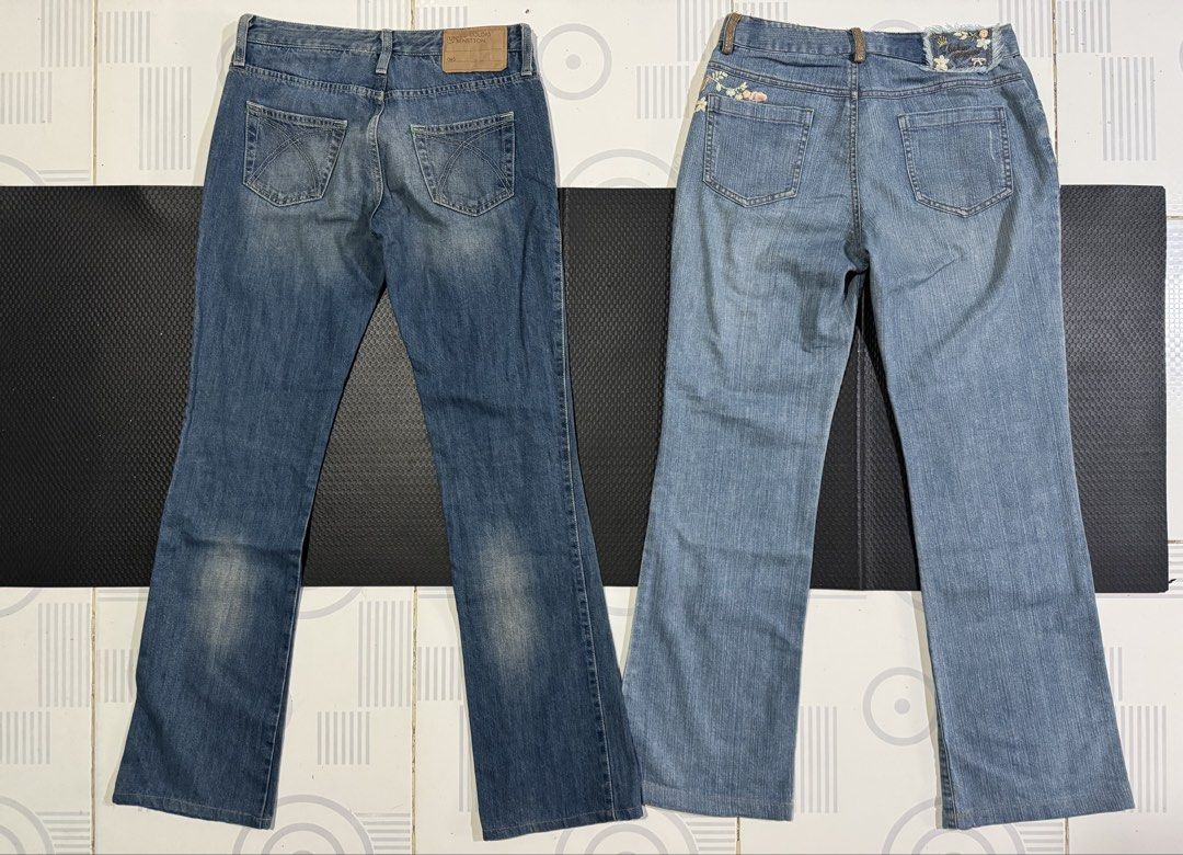 Boot cut Jeans w/ Embroidery (Category: Jeans) located in Cebu City. Submitted by etnaner (Listing ID 1466414749, Image 2). Description: Boot cut Jeans w/ embroidery designs Brand : United Colors of Benetton & Chabers Princess Sizes: fits 28 ( see actual dimes) Good condition Price ₱ 500 ( each ) Add shipping fees .