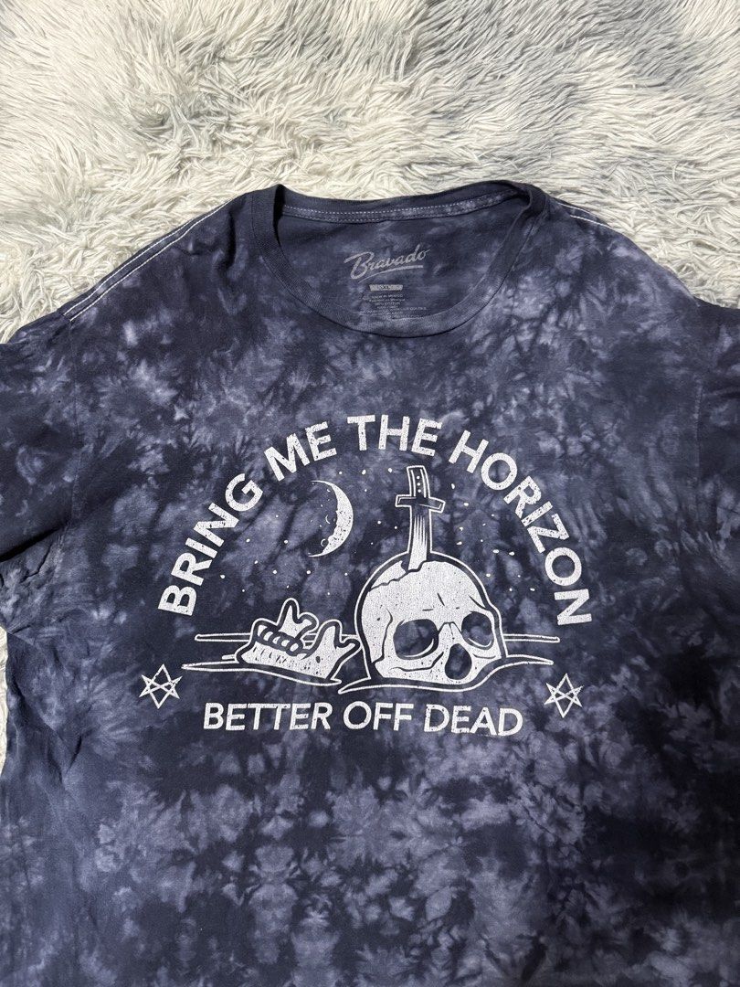 Bring me the horizon tie dye (Category: Tshirts & Polo Shirts ) located in Cavite. Submitted by timsiojo (Listing ID 1466377164, Image 2). Description: Dimes L30W24 Issue armpit stain Cavite loc .